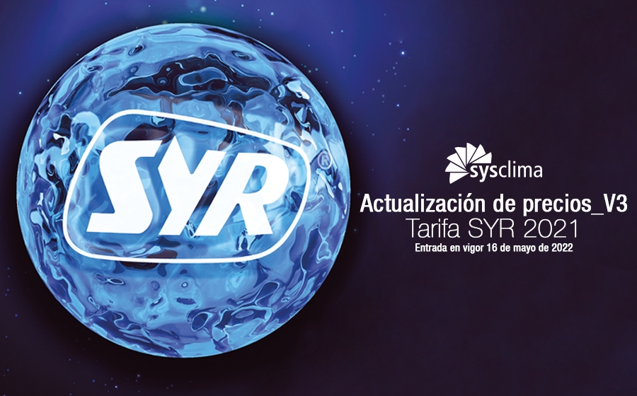 ACTUALIZACIÓN PVPs Tarifa SYR 2021 Mayo 2022