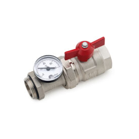 Válvula corte 1" para colectores con Termómetro Sysclima